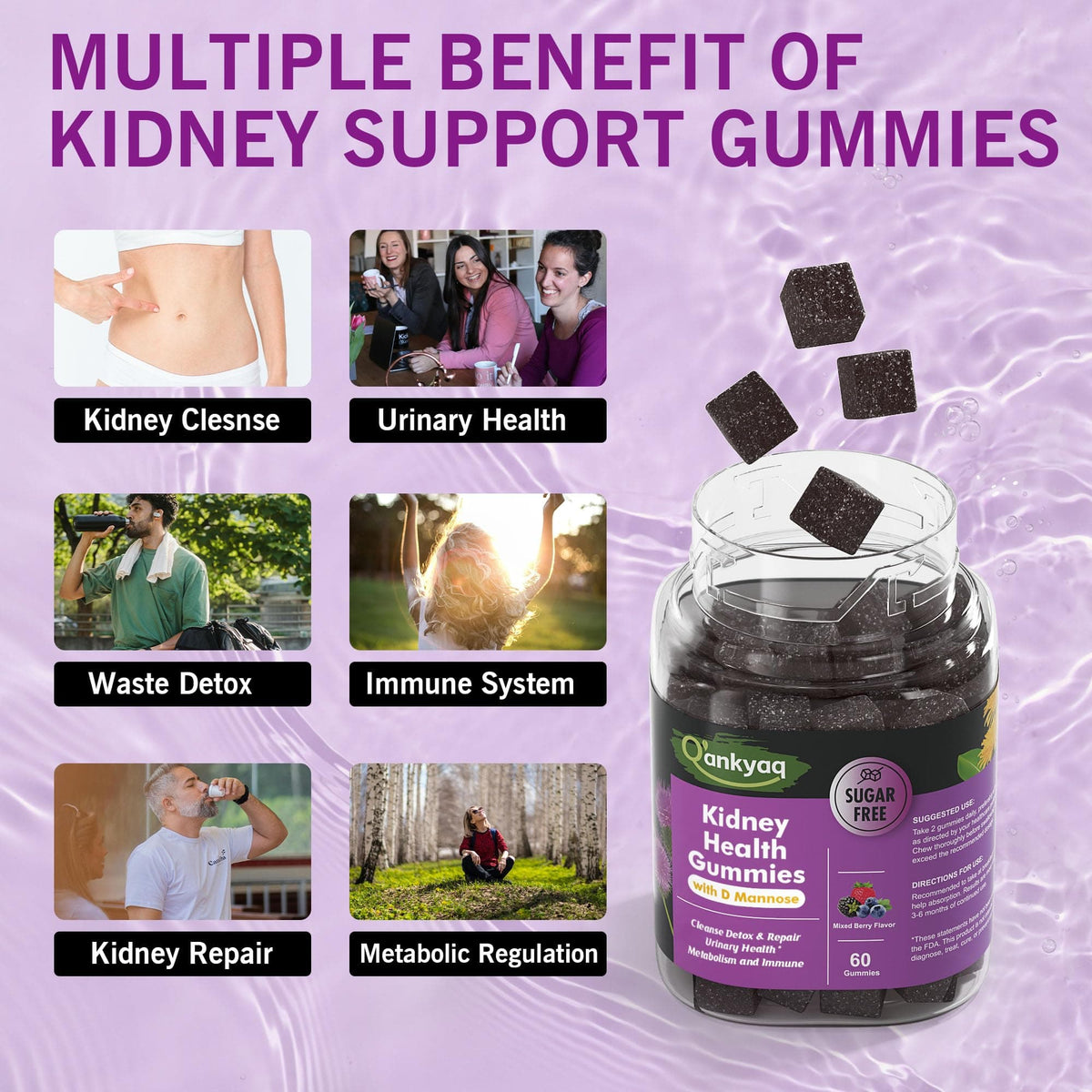 q'ankyaq kidney-support gummies jar, or the drop version — benefits of kidney support gummies — q'ankyaq