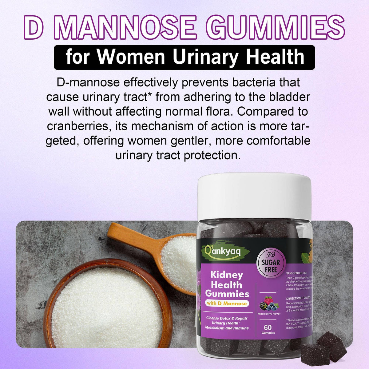 q'ankyaq kidney-support gummies jar, or the drop version — d mannose gummies — q'ankyaq